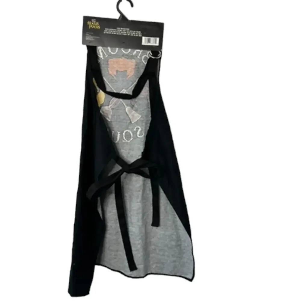 Disney HOCUS POCUS Broom Squad Black Apron 100% Cotton New